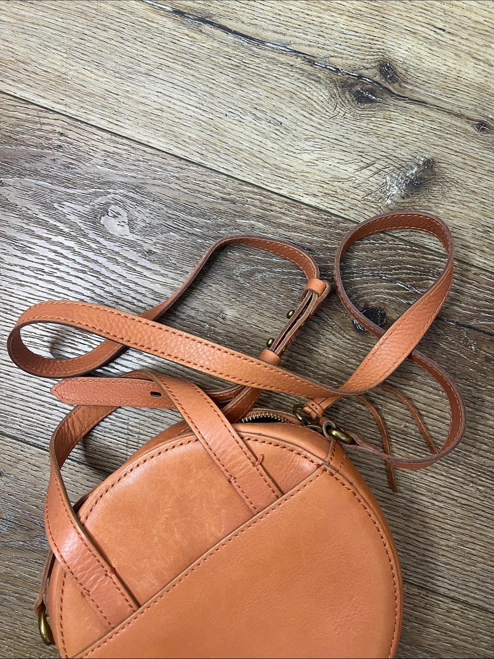 Madewell Juno Leather Circle Bag in Burnt Orange - Picture 8 of 10